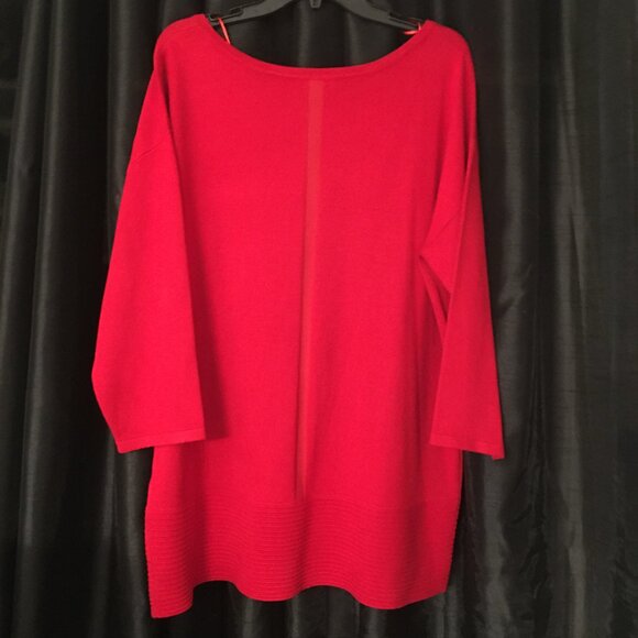 NWT Tint & Shadow red tunic sweater 1X - Picture 7 of 10